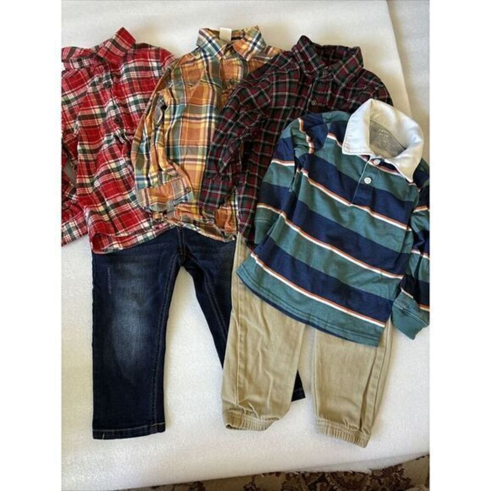 Bundle Lot Of 5 Pieces Size 2T Shirts‎ Pants Gap Carters Crown Ivy Cat & jack